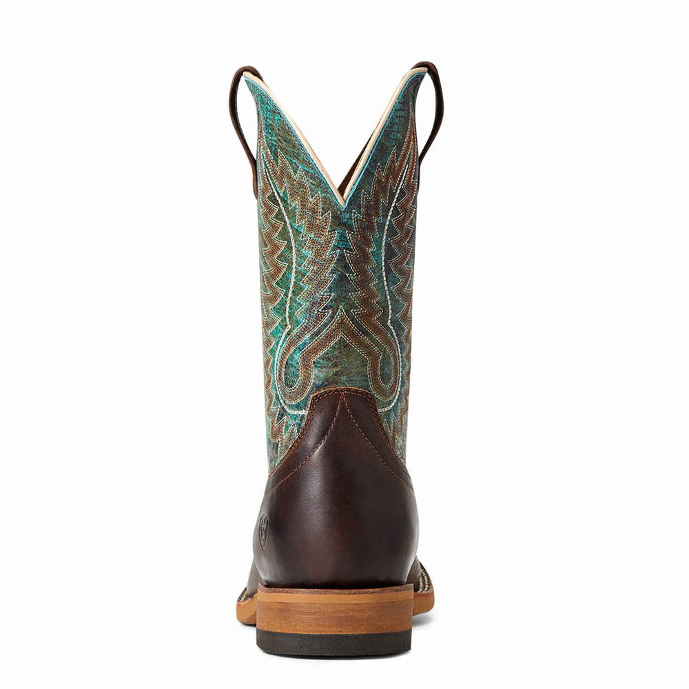 Brown Ariat Cow Camp Men's Western Boots | NPBA35062