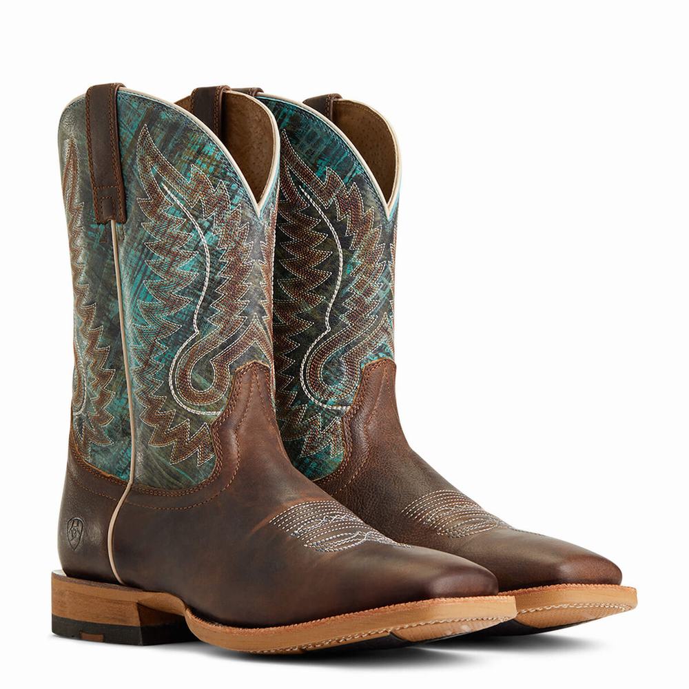 Brown Ariat Cow Camp Men's Western Boots | NPBA35062