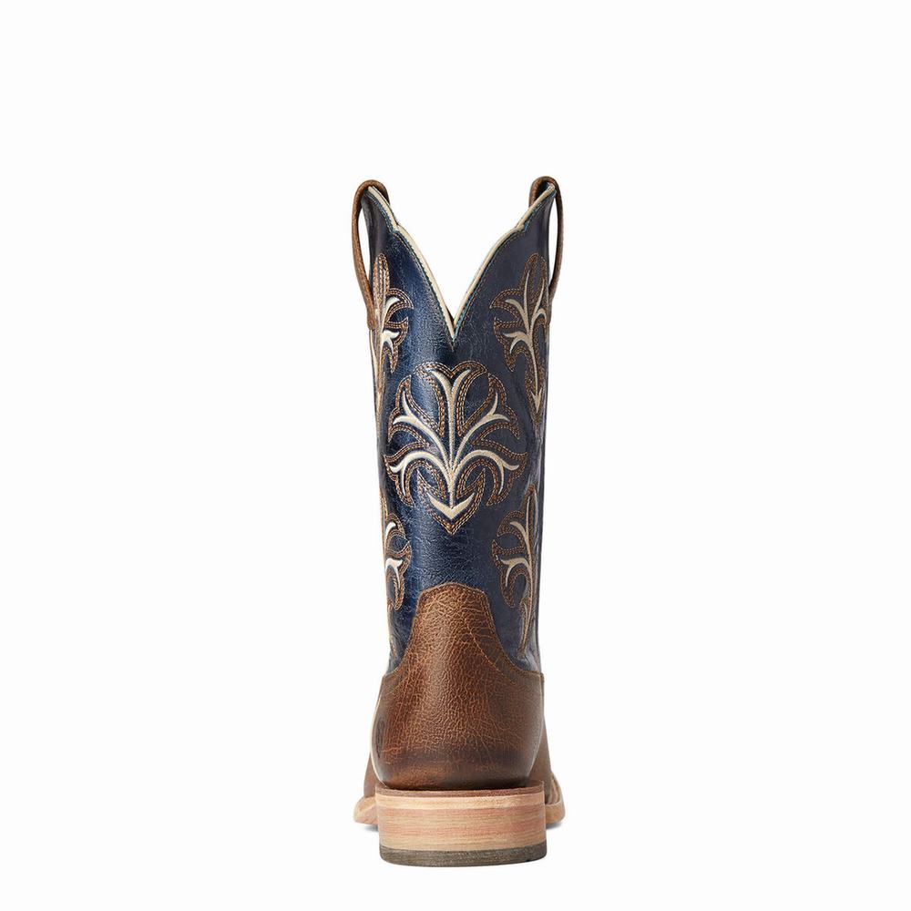 Brown Ariat Cowboss Men's Western Boots | DQUR70346