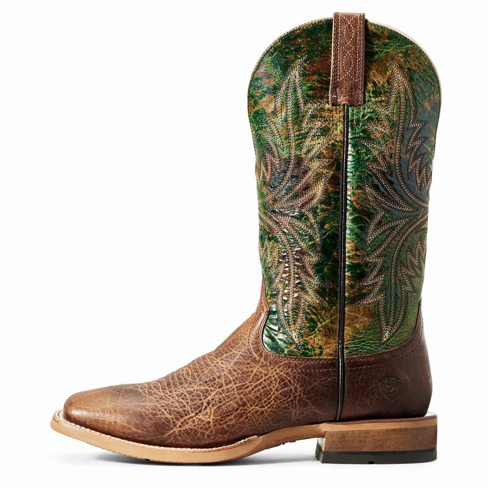 Brown Ariat Cowhand Men's Western Boots | QSPH06283