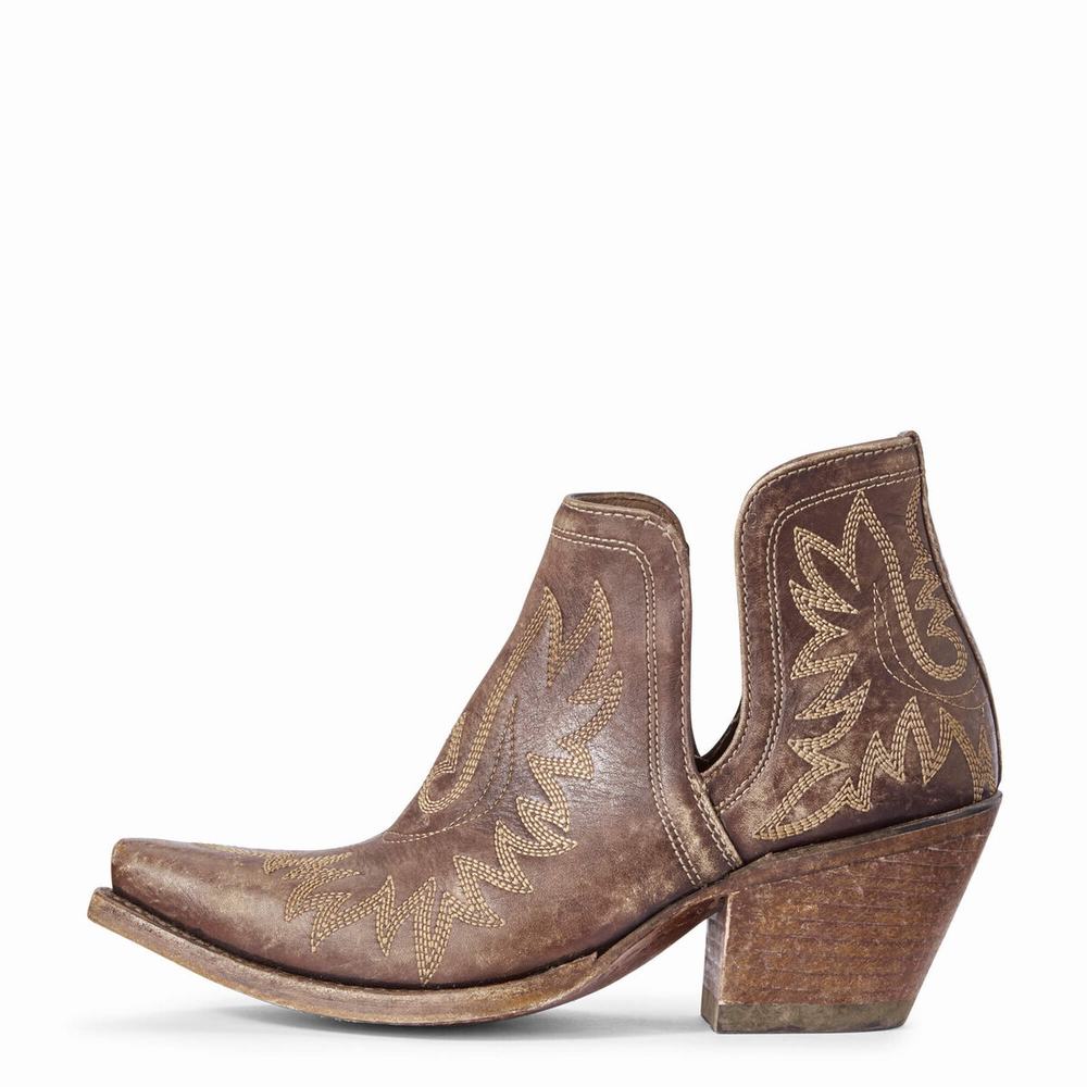 Brown Ariat Dixon Women's Booties | FBQV28791