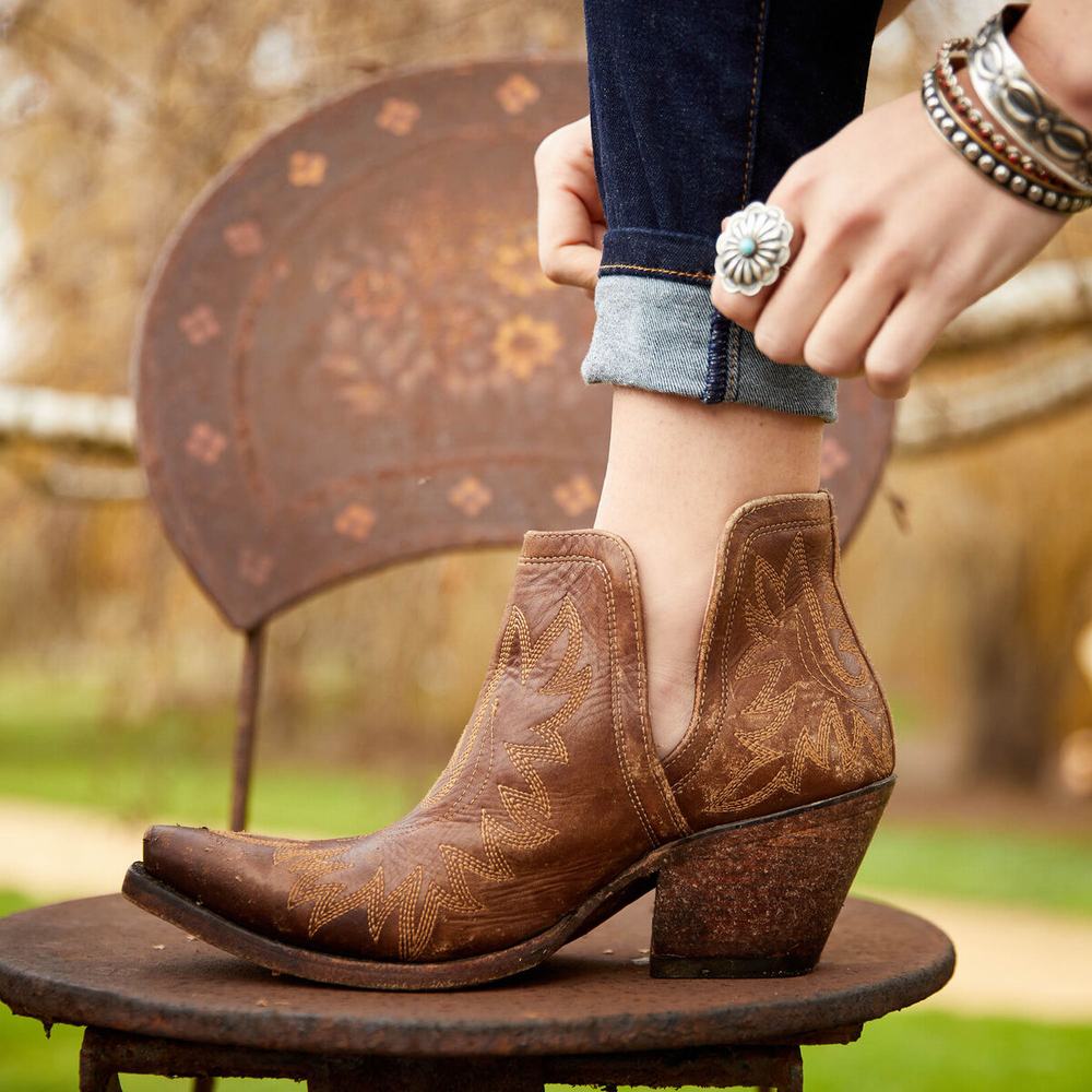 Brown Ariat Dixon Women's Booties | FBQV28791