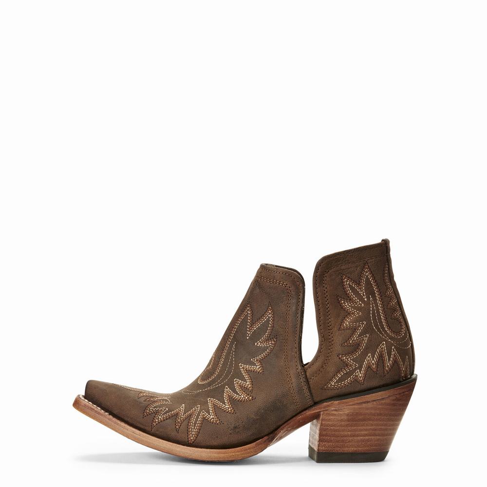 Brown Ariat Dixon Women's Booties | TXWE19254