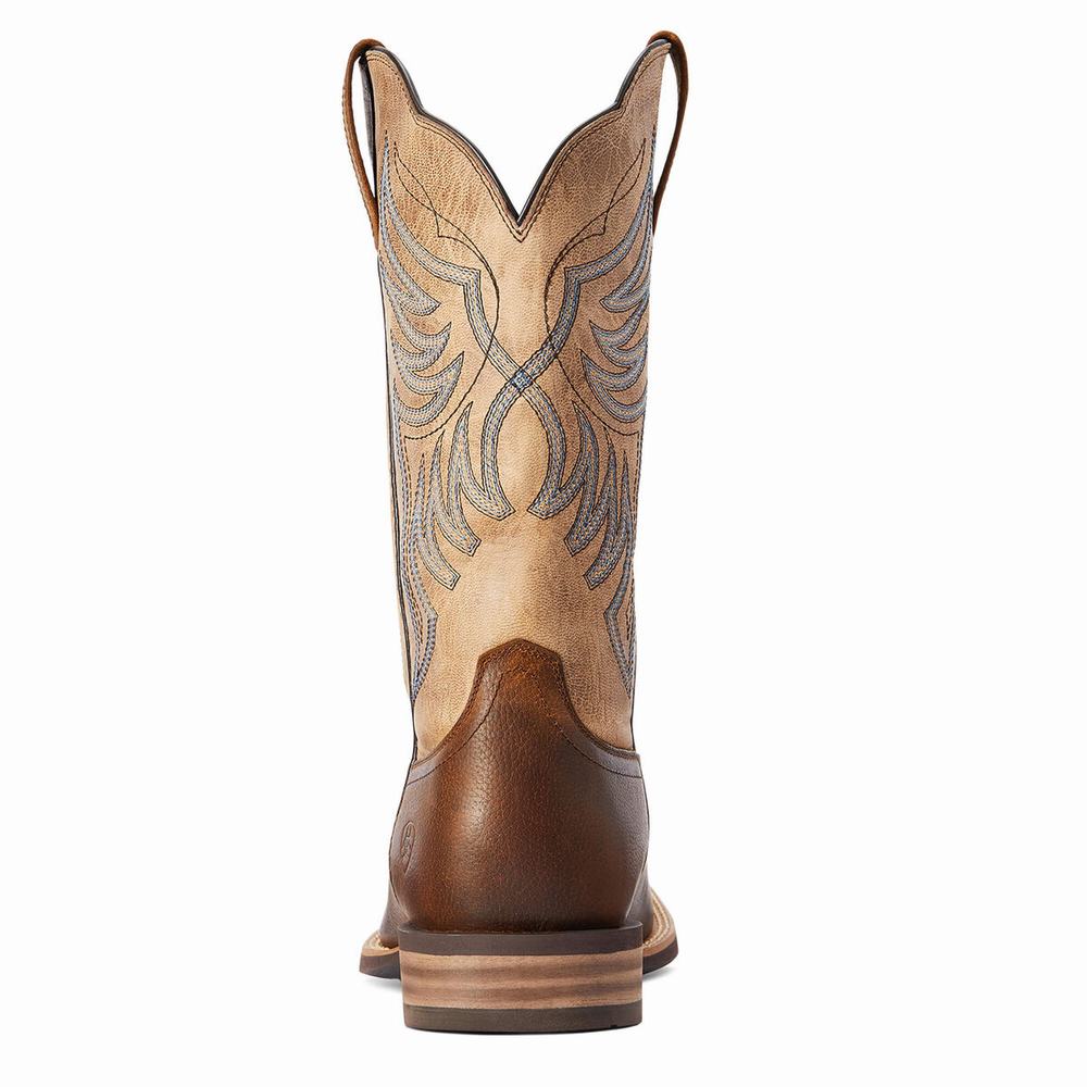 Brown Ariat Everlite Blazin Men's Western Boots | OVAS31964