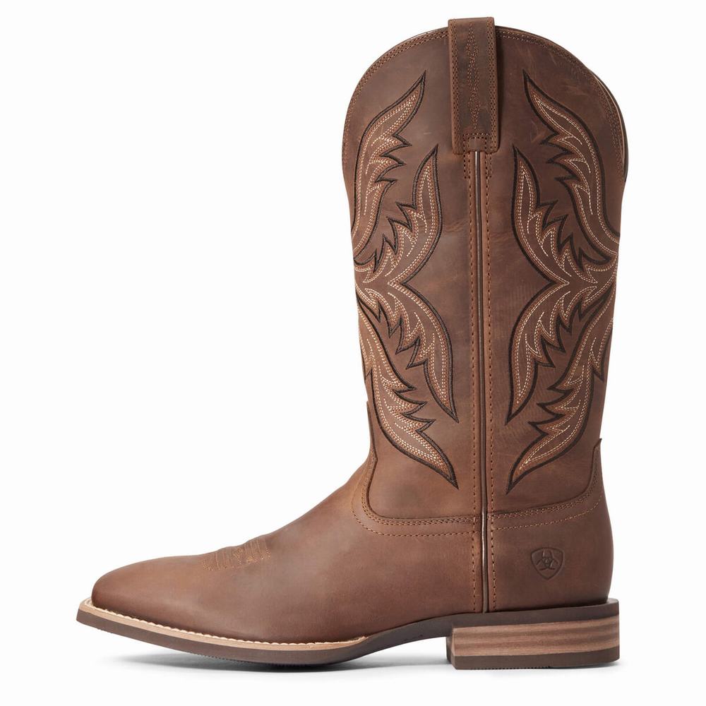 Brown Ariat Everlite Fast Time Men's Western Boots | FEPZ41786