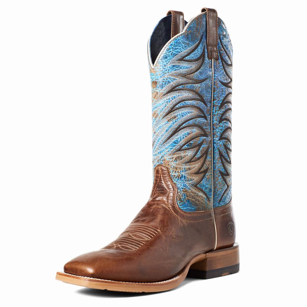 Brown Ariat Firecatcher Men\'s Western Boots | YSNG53940