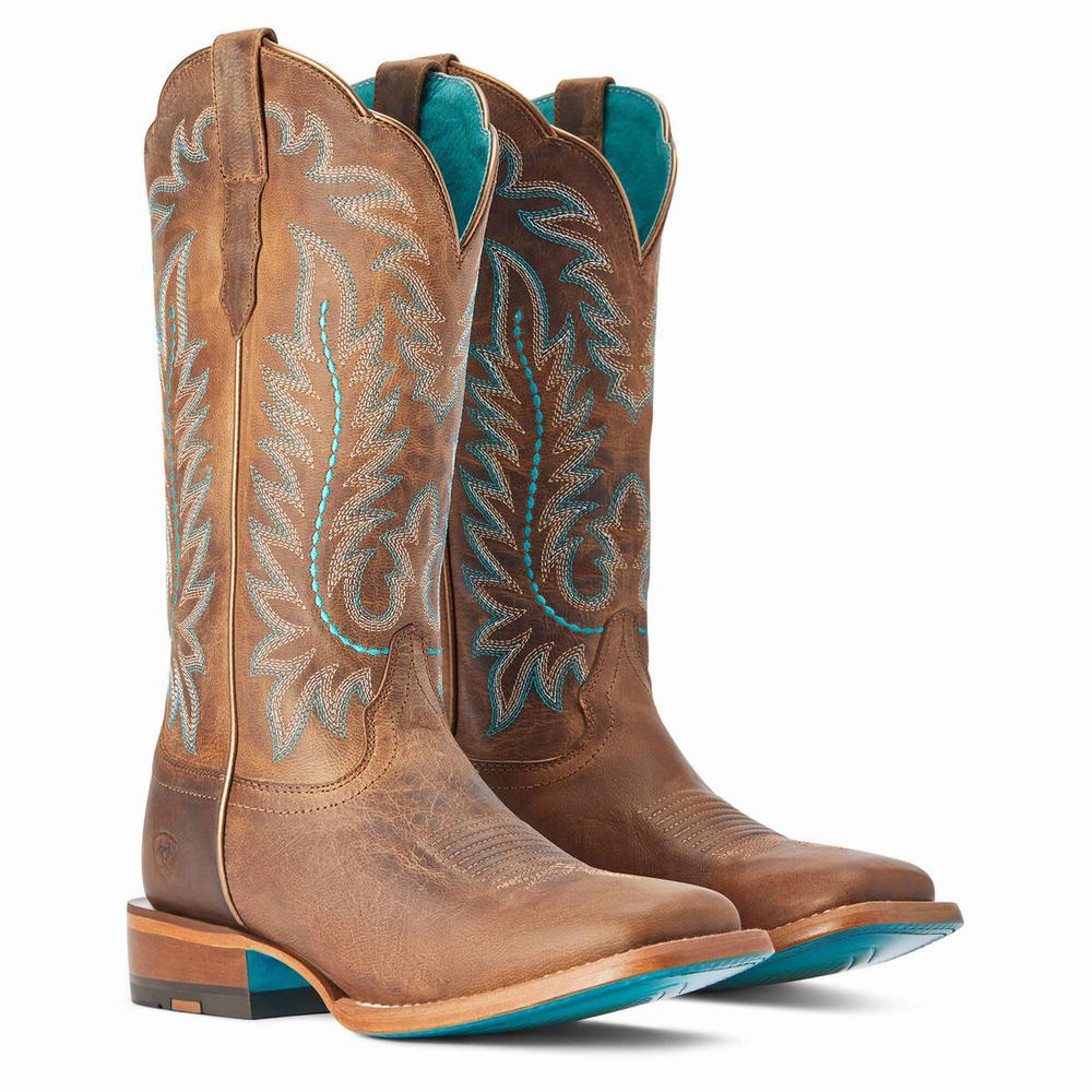 Brown Ariat Frontier Tilly Women's Western Boots | OHQK38120