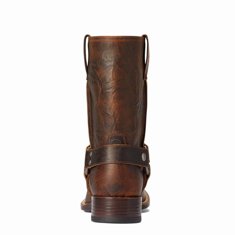 Brown Ariat Harness Patriot Ultra Men's Dress Boots | AVRZ39251