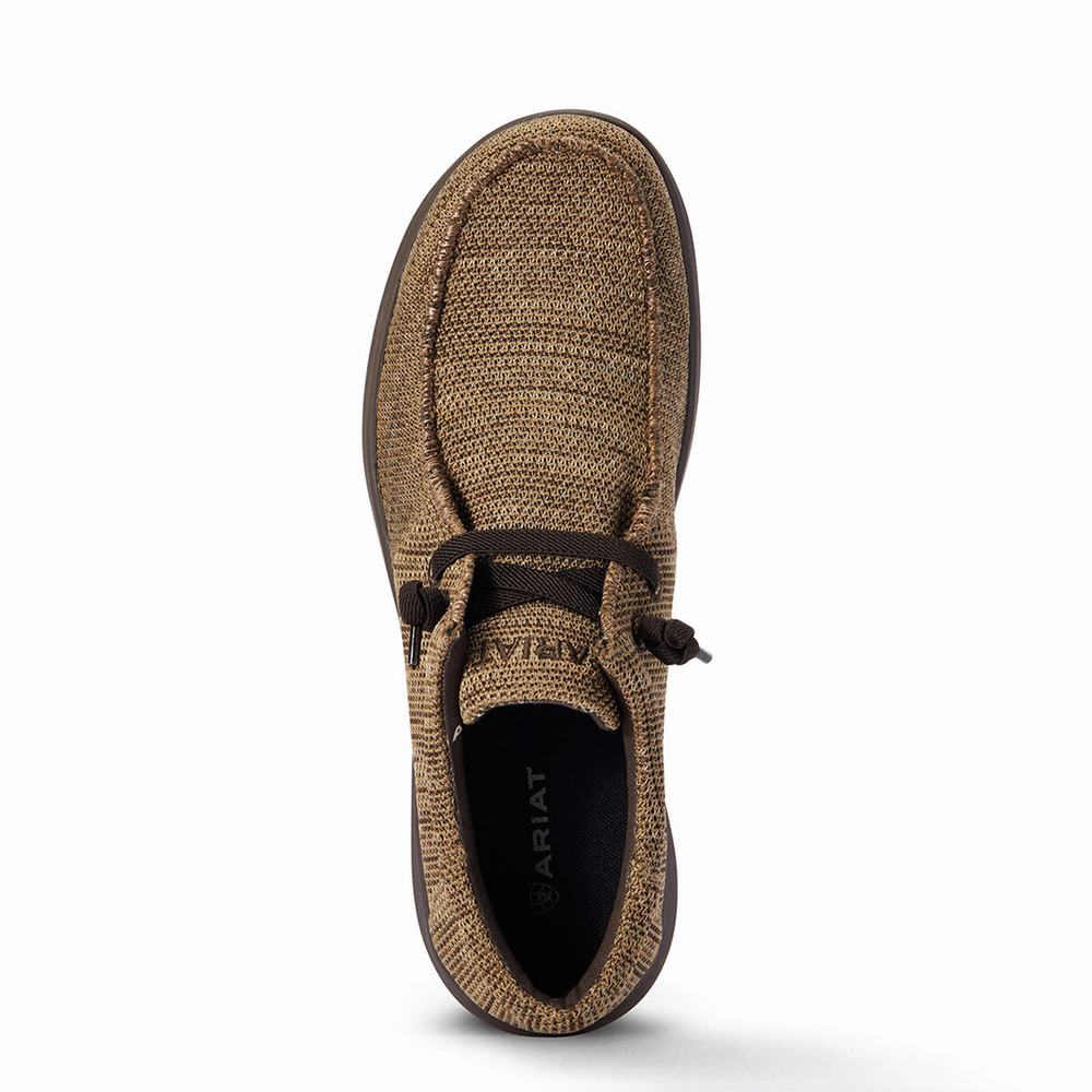 Brown Ariat Hilo Stretch Lace Men's Sneakers | ZXKO80512