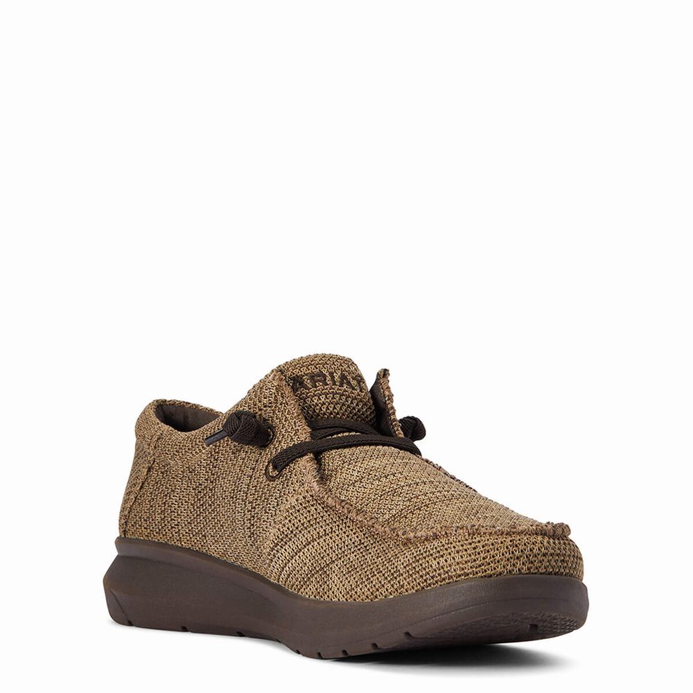 Brown Ariat Hilo Stretch Lace Men's Sneakers | ZXKO80512