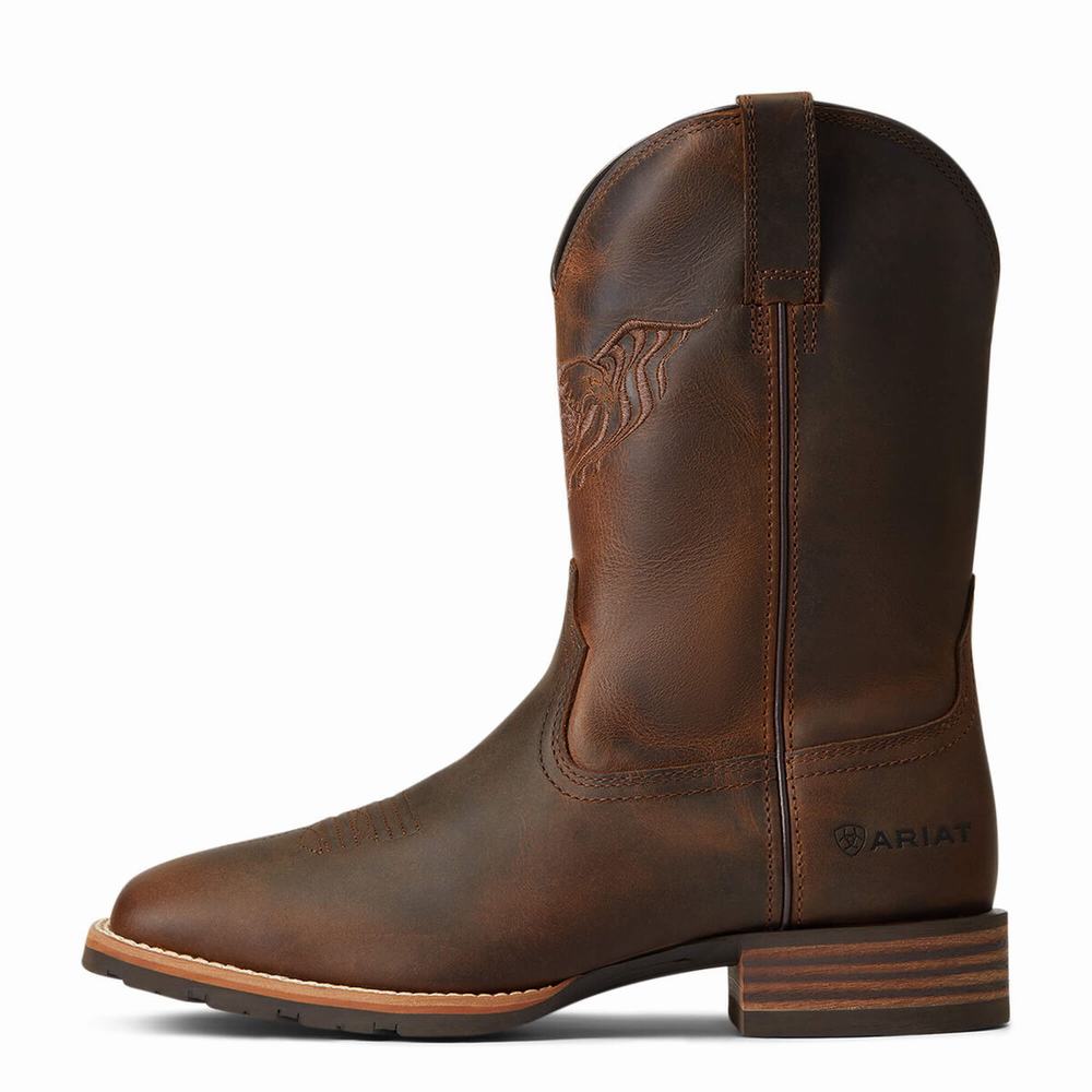 Brown Ariat Hybrid Fly High Men's Western Boots | XZGC29401