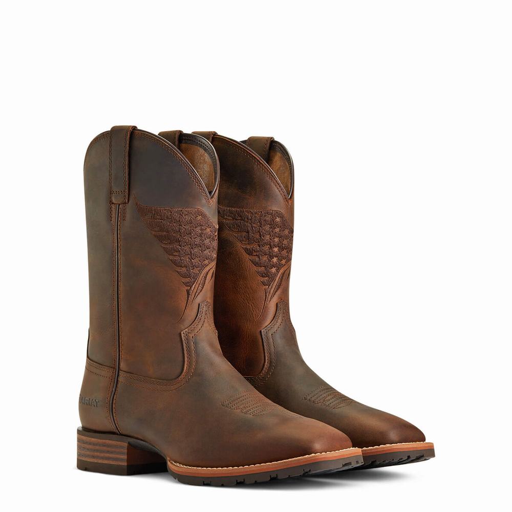 Brown Ariat Hybrid Fly High Men's Western Boots | XZGC29401