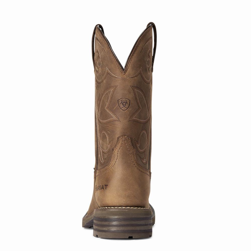 Brown Ariat Hybrid Patriot Waterproof Men's Waterproof Boots | CVDP98704