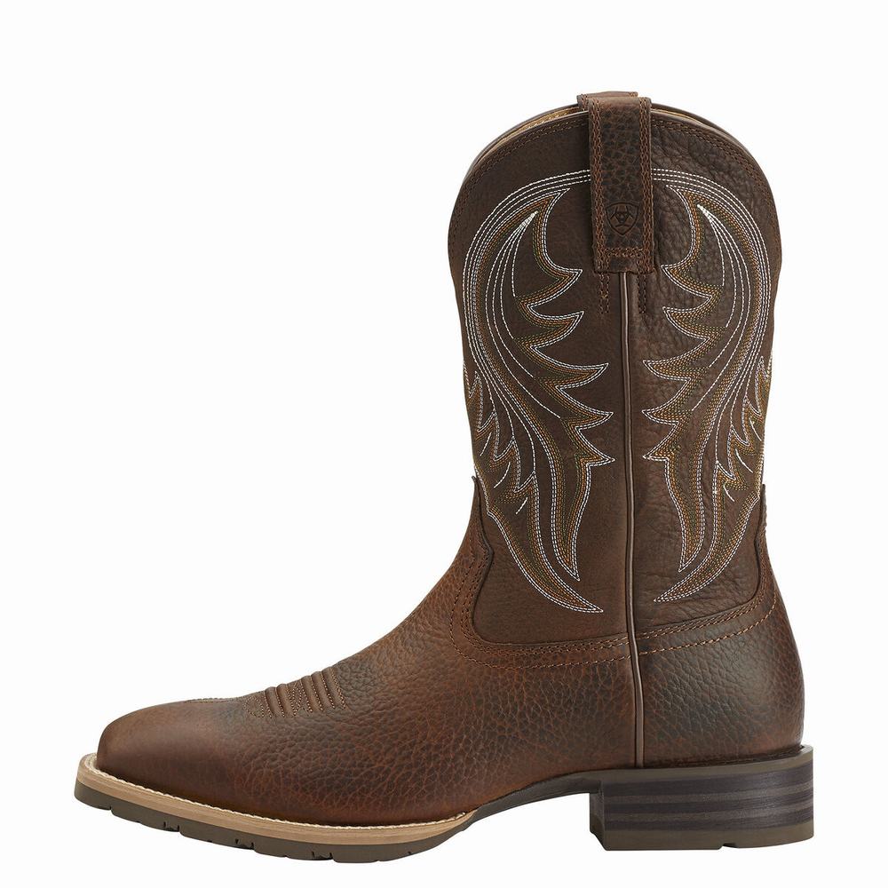 Brown Ariat Hybrid Rancher Men's Western Boots | AWTB97652