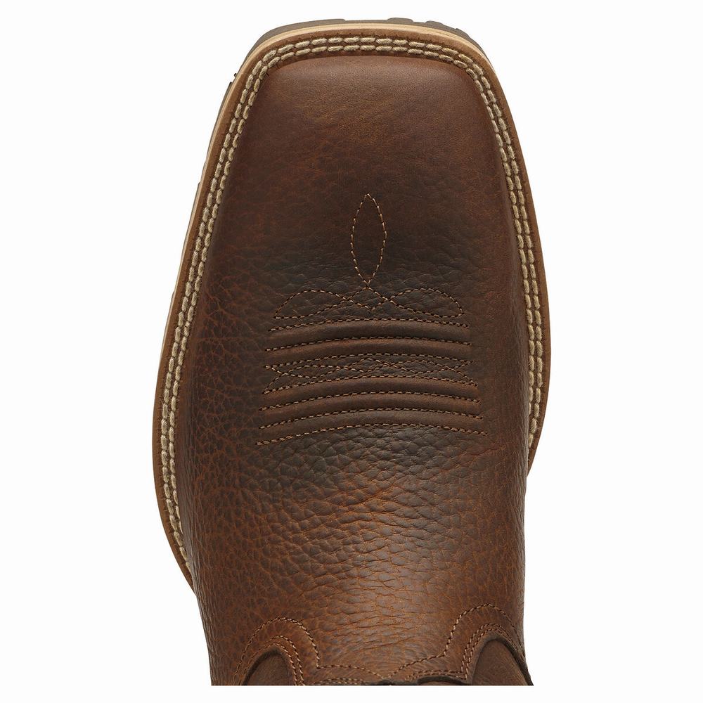 Brown Ariat Hybrid Rancher Men's Western Boots | AWTB97652