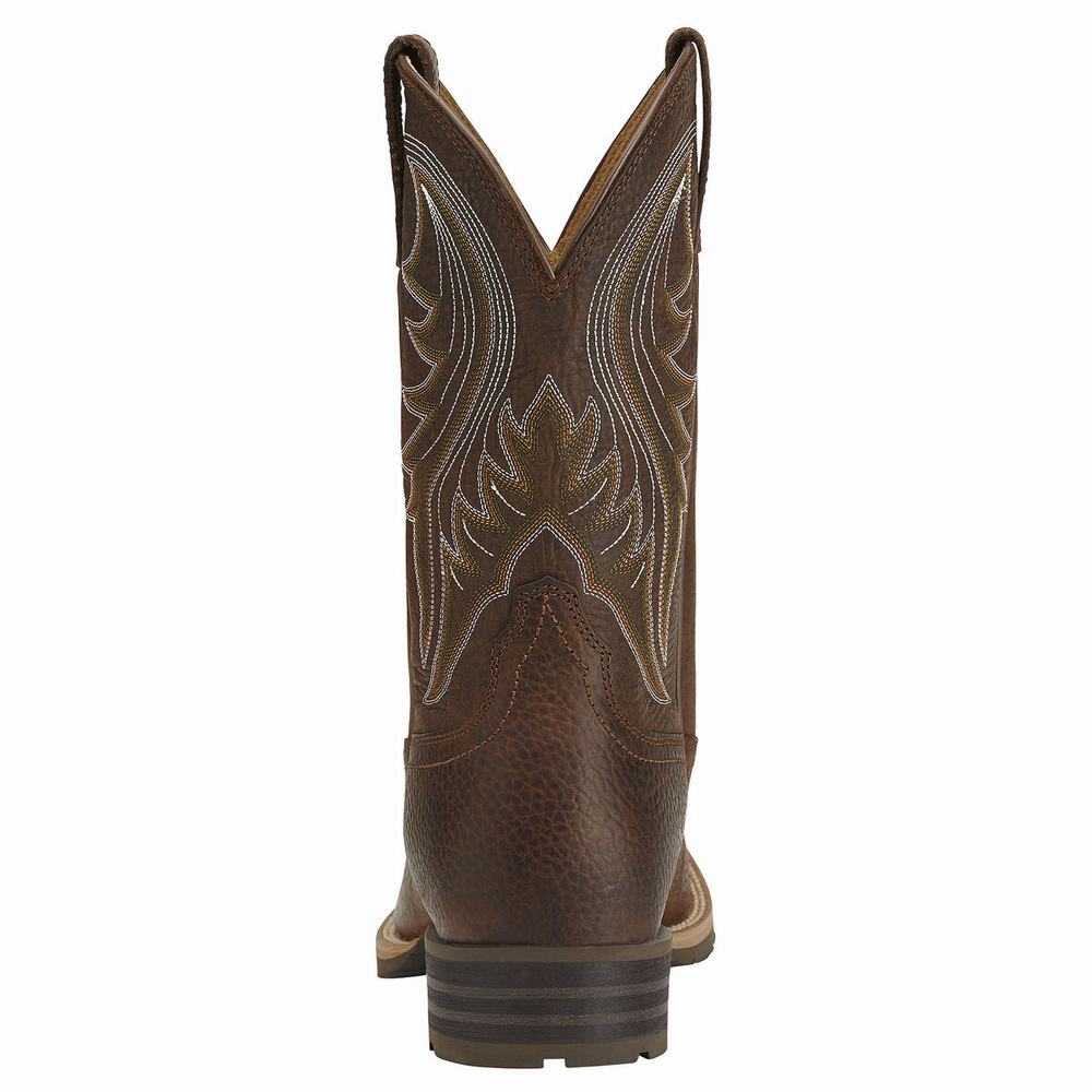 Brown Ariat Hybrid Rancher Men's Western Boots | AWTB97652