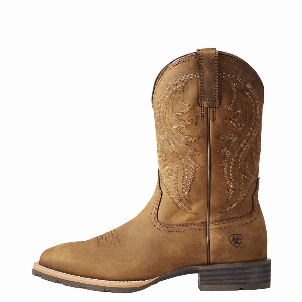 Brown Ariat Hybrid Rancher Men's Western Boots | NLFD16835