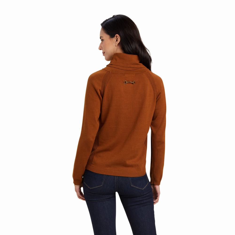 Brown Ariat Lexi Women's Sweaters | VOZT41758