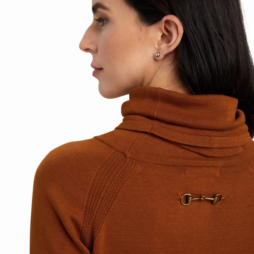 Brown Ariat Lexi Women's Sweaters | VOZT41758