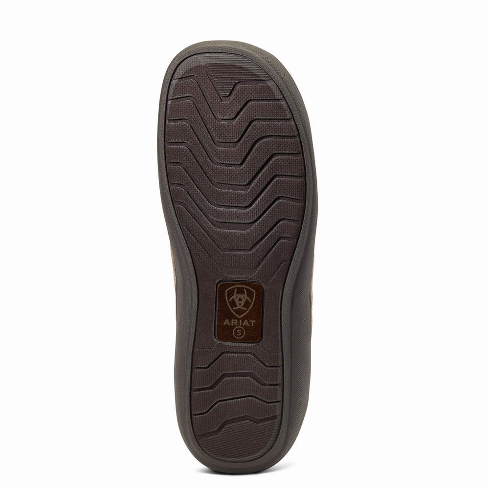 Brown Ariat Lincoln Men's Slippers | CIUW87904