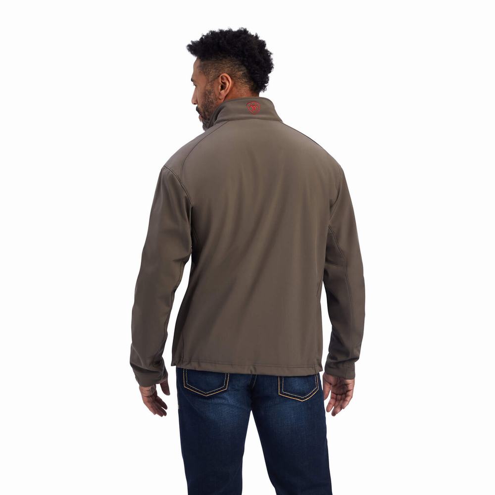 Brown Ariat Logo 2.0 Softshell Men's Jackets | KGED24871