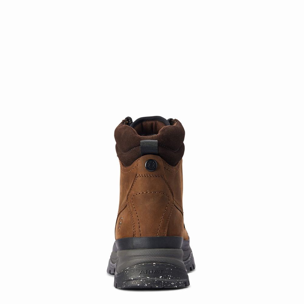 Brown Ariat Moresby Waterproof Men's Hiking Boots | FQUN64827