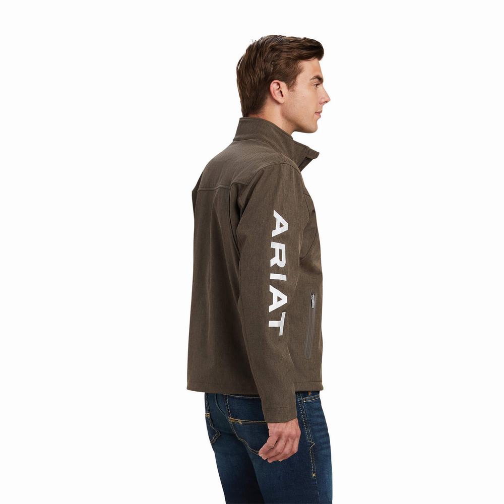 Brown Ariat New Team Softshell Men's English Riding | SXWF51097