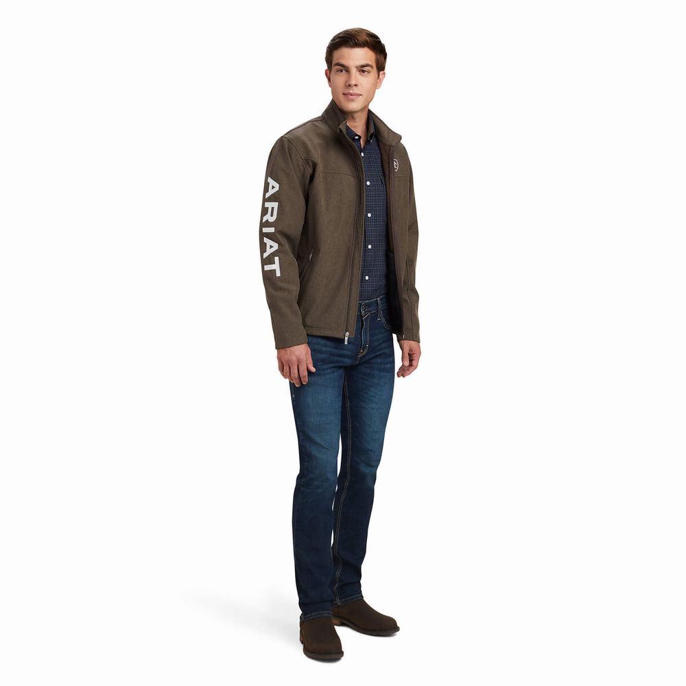 Brown Ariat New Team Softshell Men's English Riding | SXWF51097