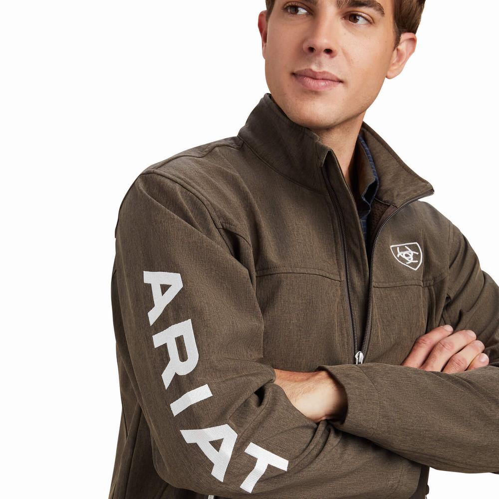 Brown Ariat New Team Softshell Men's English Riding | SXWF51097