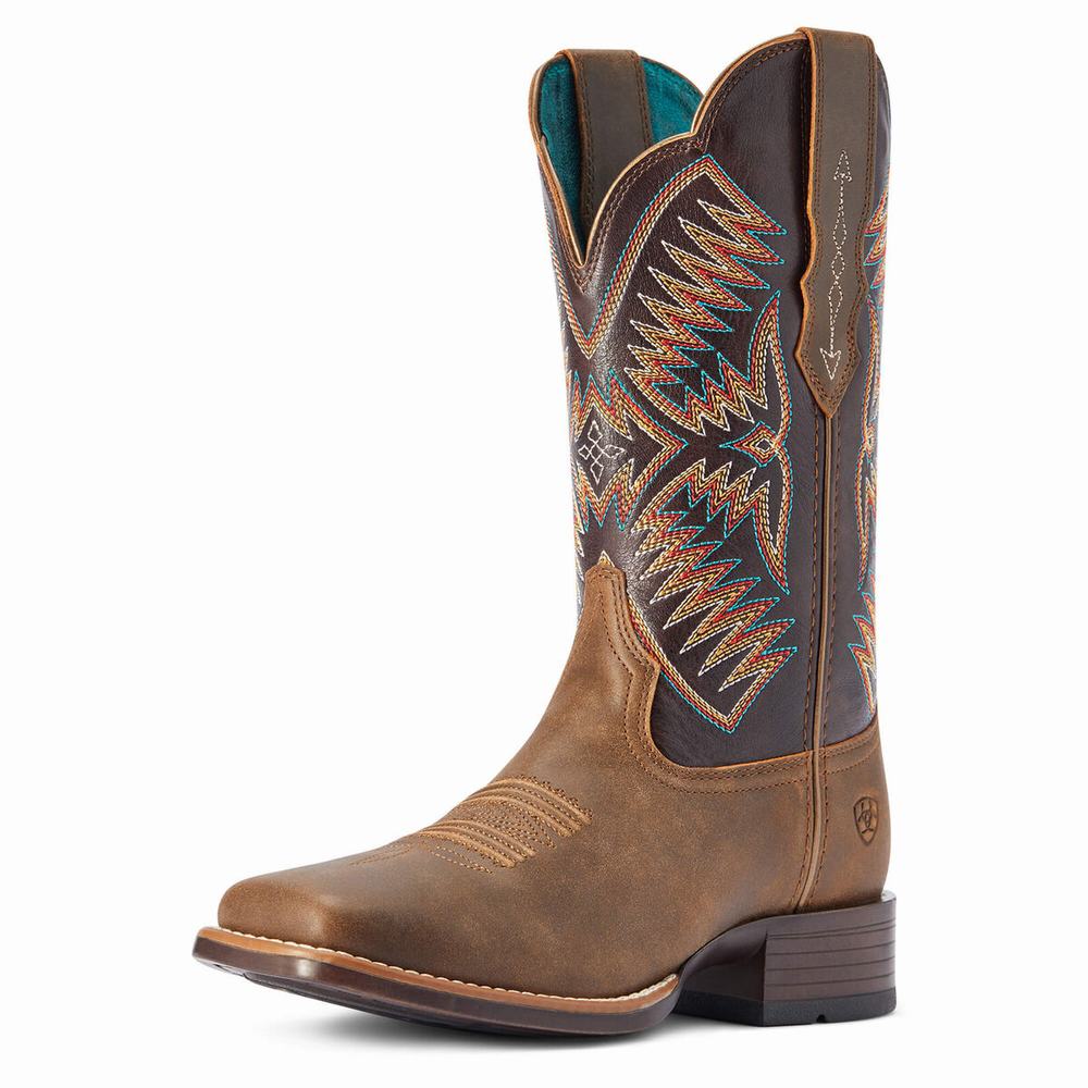 Brown Ariat Odessa Women\'s Western Boots | VYBZ42659