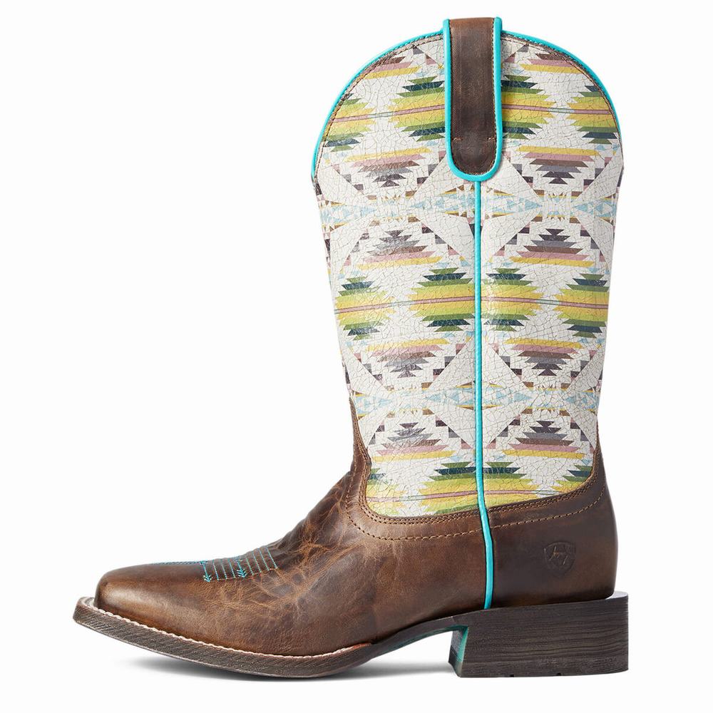 Brown Ariat Pendleton Circuit Savanna Women's Western Boots | QYCG63041