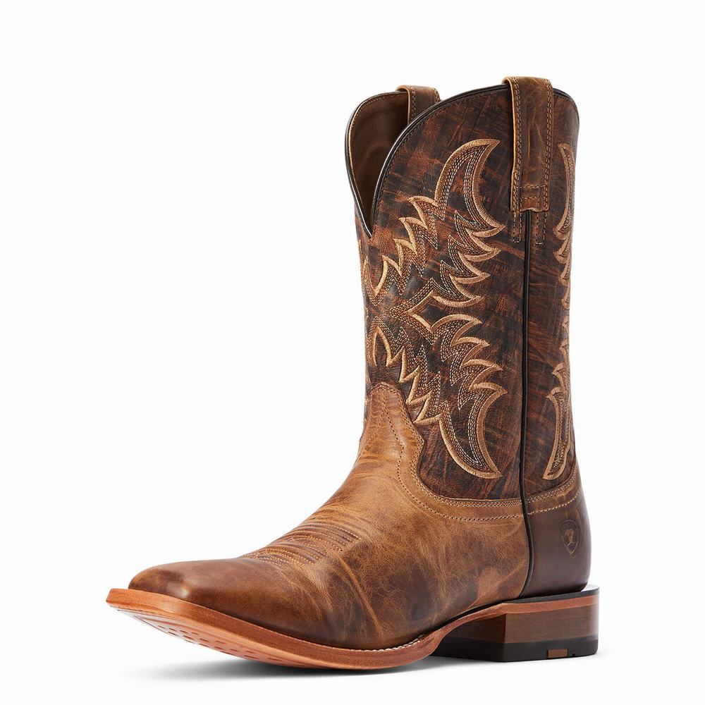 Brown Ariat Point Ryder Men\'s Western Boots | WMOB45239