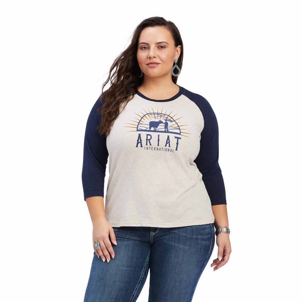 Brown Ariat REAL Rainbow Classic Women's Tops | XRWS12630