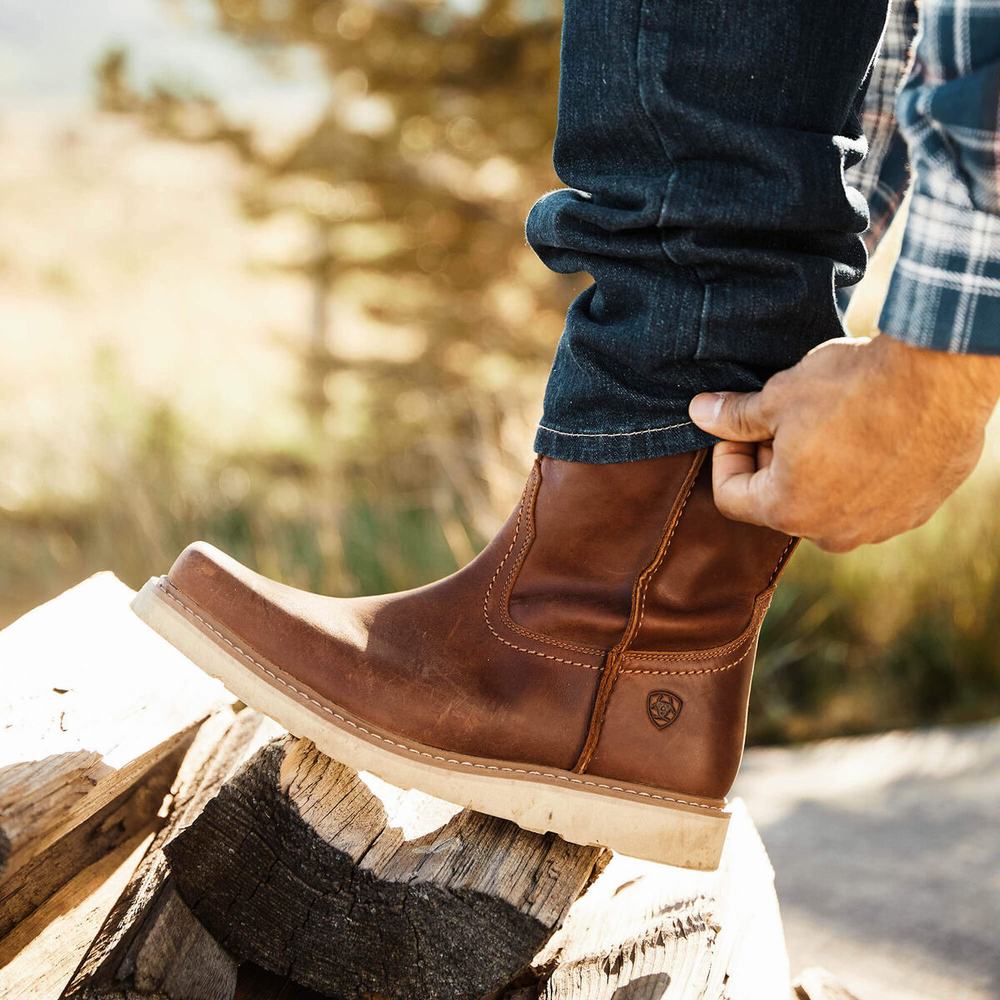 Brown Ariat Rambler Recon Men's Dress Boots | KTXW40165