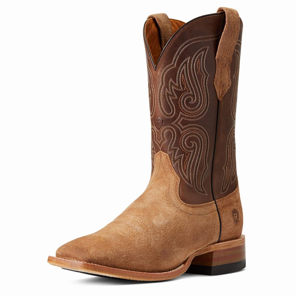 Brown Ariat Relentless Sic \'Em Men\'s Western Boots | LGNA07526