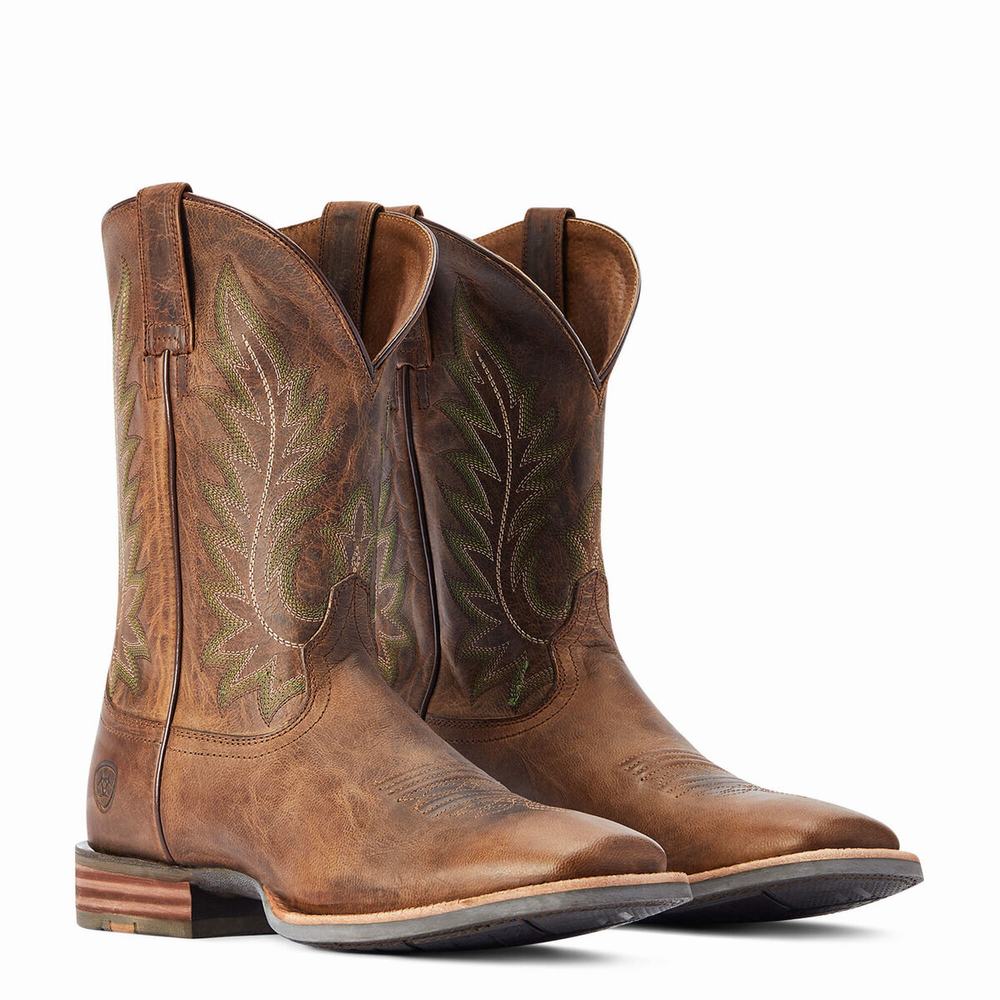 Brown Ariat Ridin High Men's Western Boots | IGDL37926