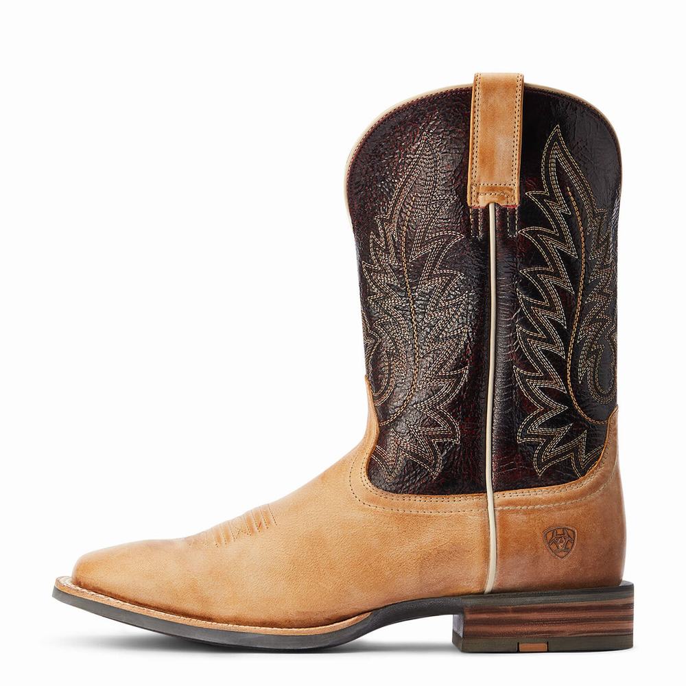 Brown Ariat Ridin High Men's Western Boots | WLJA07963