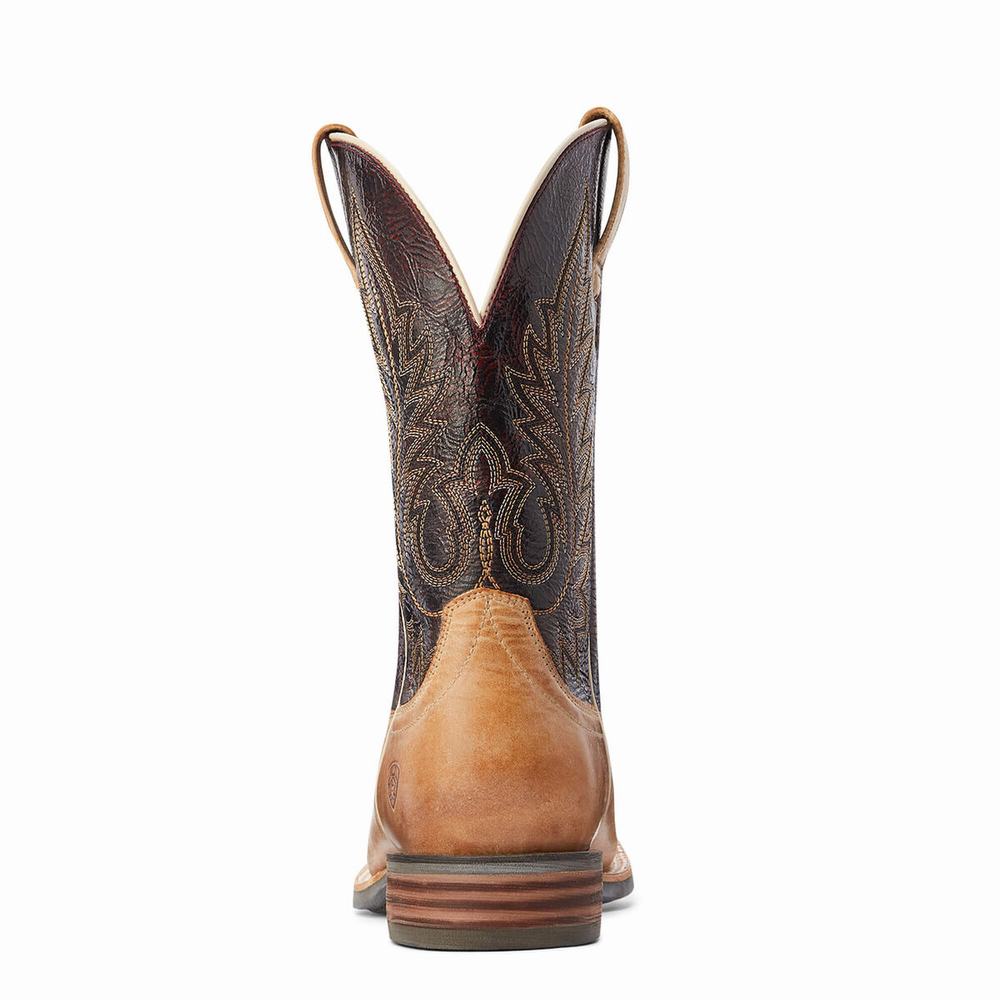 Brown Ariat Ridin High Men's Western Boots | WLJA07963