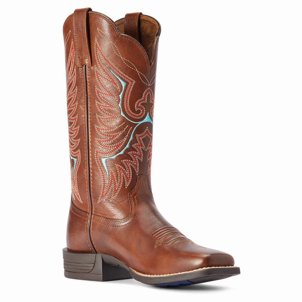 Brown Ariat Rockdale Women's Western Boots | VEUT01286