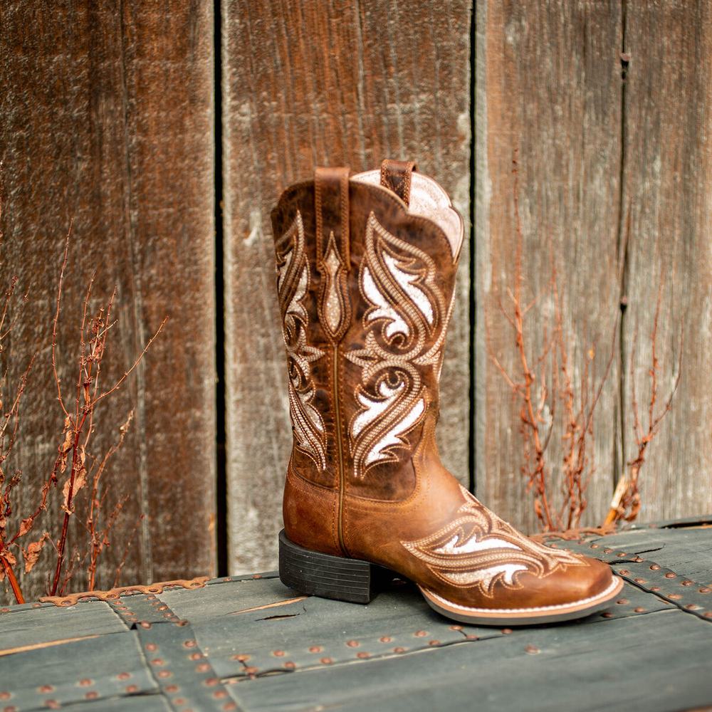 Brown Ariat Round Up Bliss Women's Western Boots | BGOZ20936