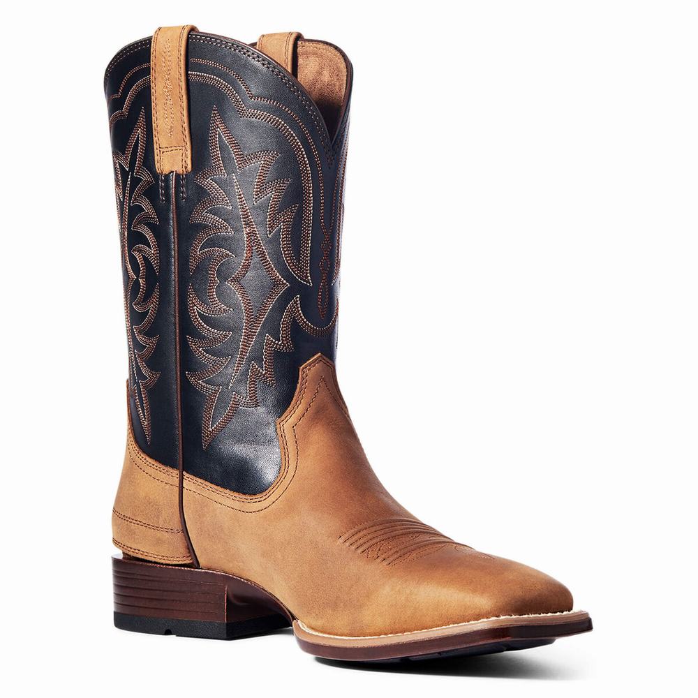 Brown Ariat Ryden Ultra EZ Zip Men's Western Boots | YGCV92806