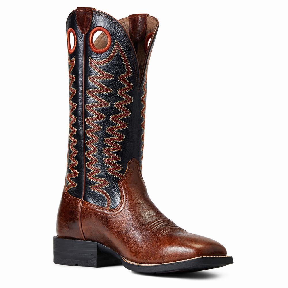 Brown Ariat Sidepass Men's Western Boots | PXNB56781