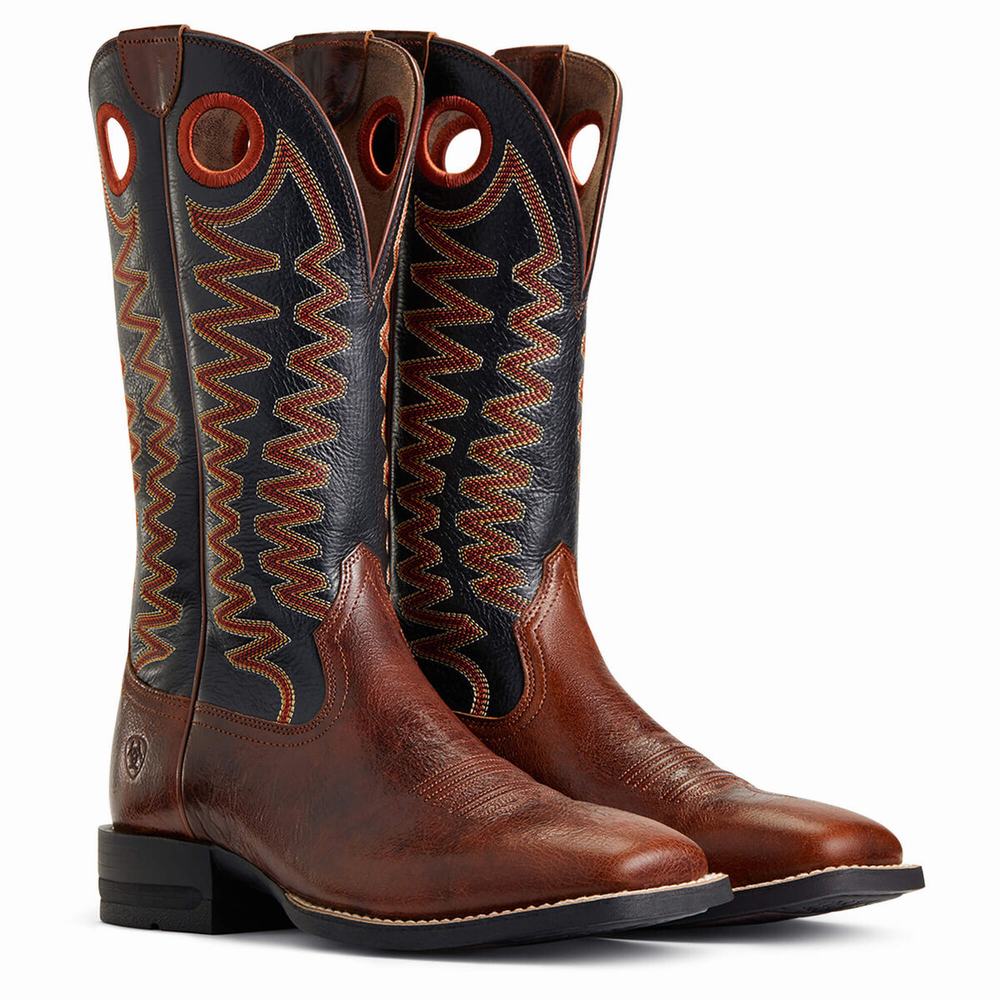 Brown Ariat Sidepass Men's Western Boots | PXNB56781