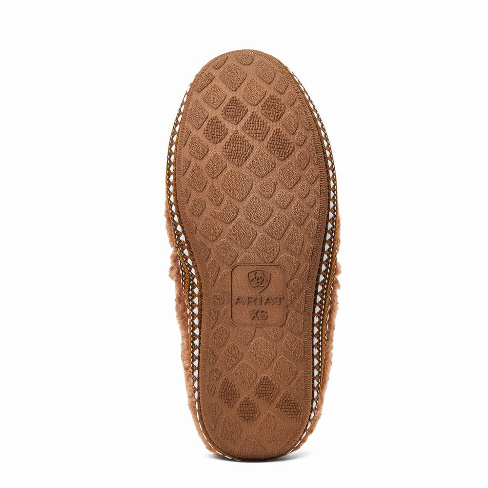 Brown Ariat Snuggle Women's Slippers | DZRW43659