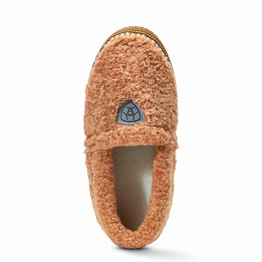 Brown Ariat Snuggle Women's Slippers | DZRW43659