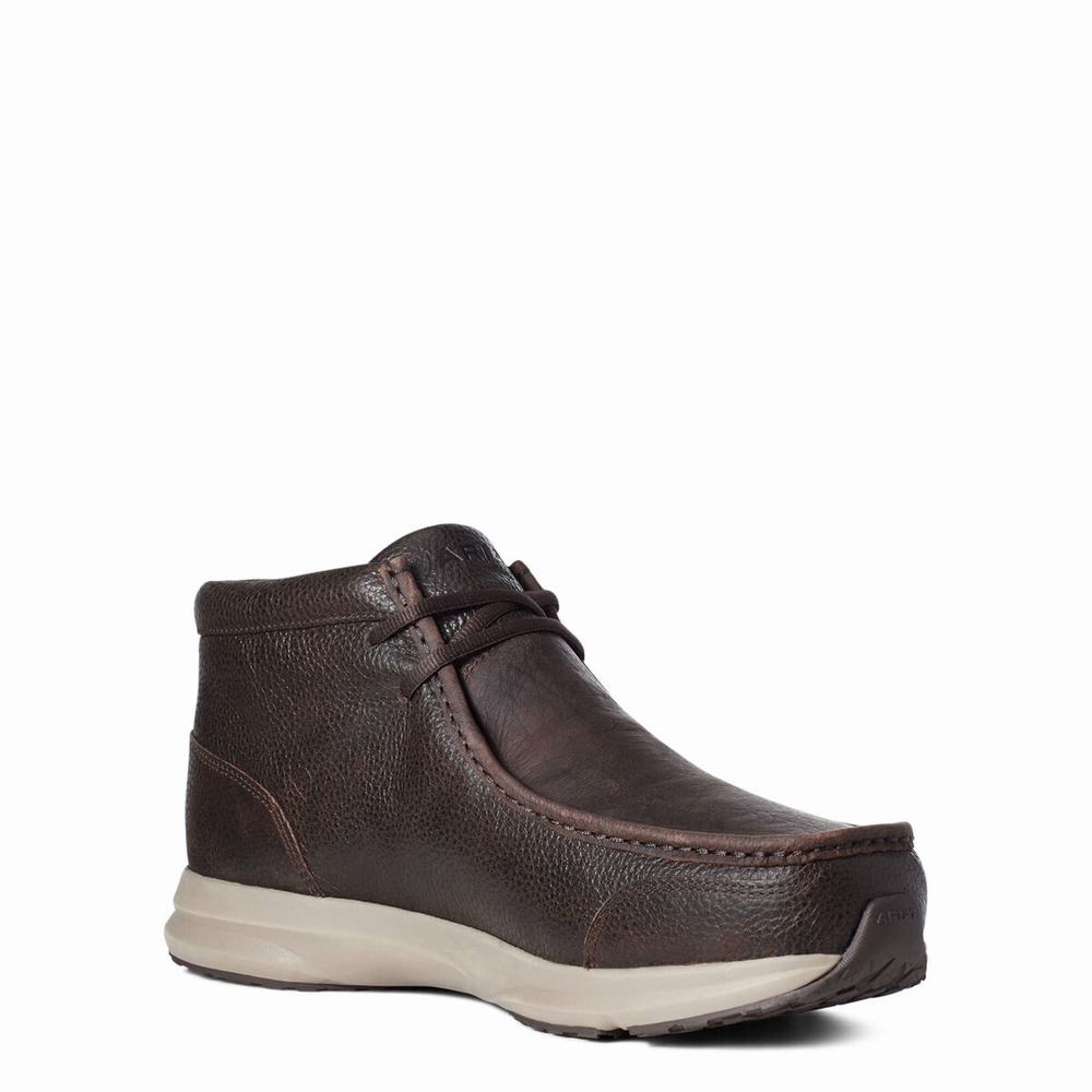 Brown Ariat Spitfire Men's Sneakers | WREH81503