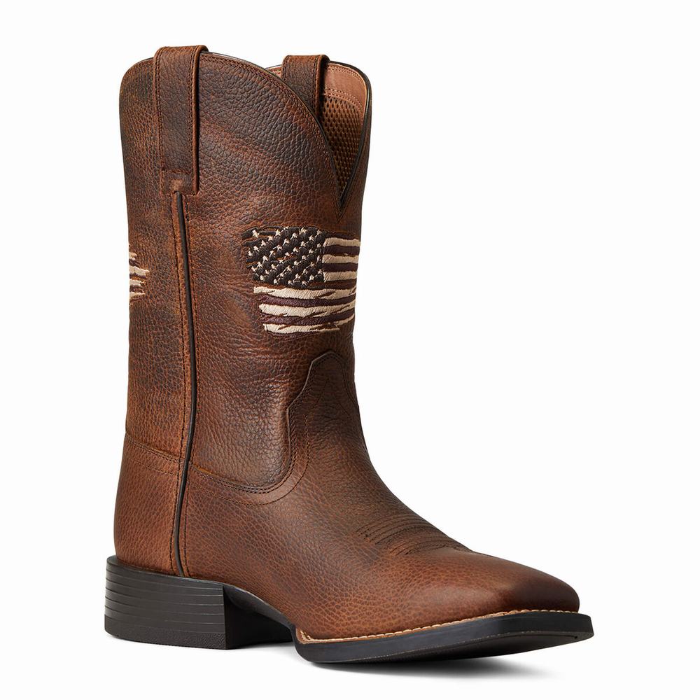 Brown Ariat Sport All Country Men's Western Boots | MXSI08652