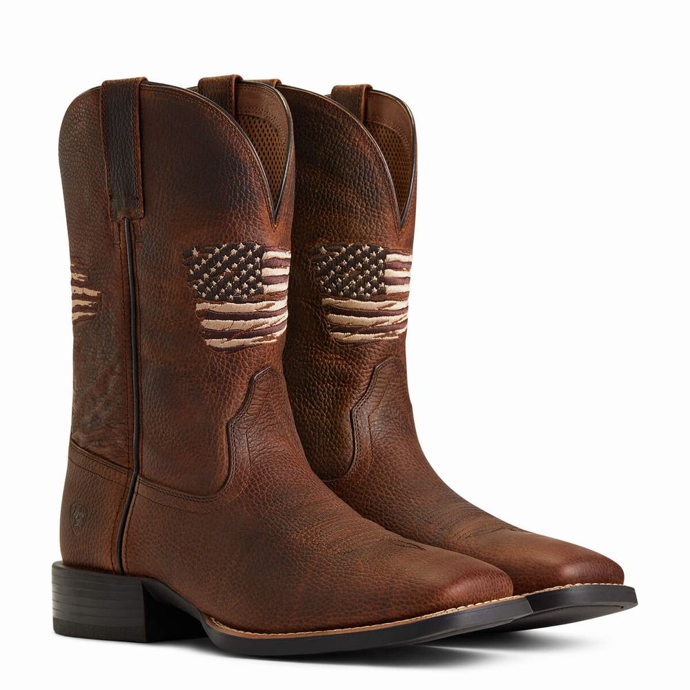 Brown Ariat Sport All Country Men's Western Boots | MXSI08652