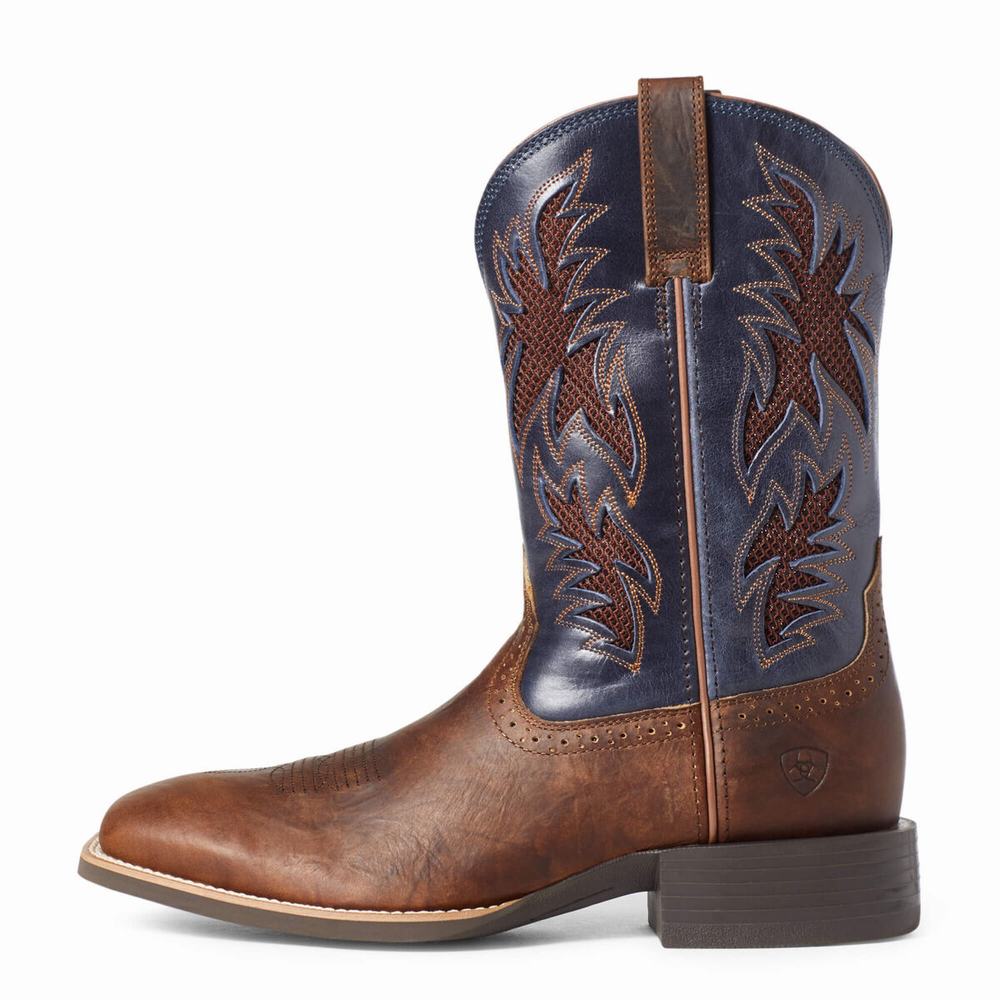 Brown Ariat Sport Cool VentTEK Men's Western Boots | LBTR47518