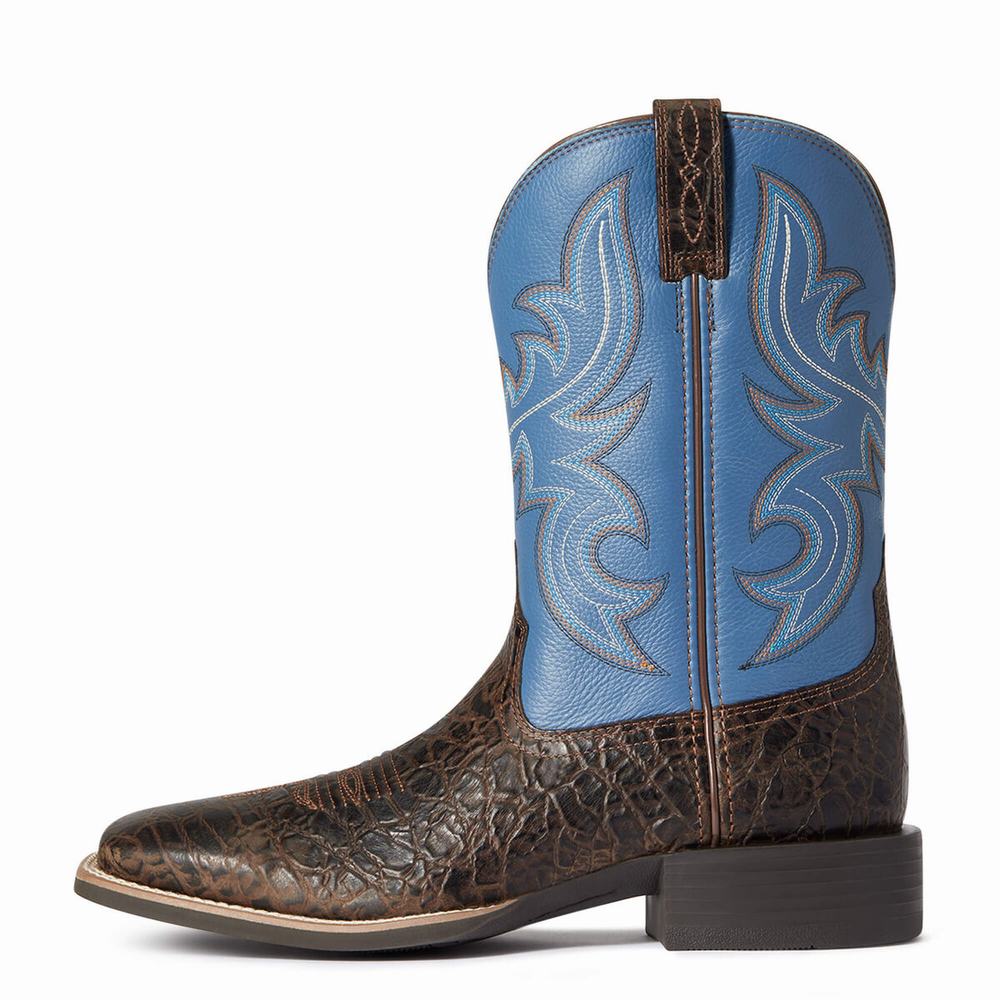 Brown Ariat Sport Cow Country Men's Western Boots | BTSC48971